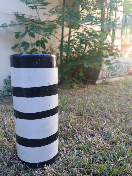 Striped Ceramic Vase