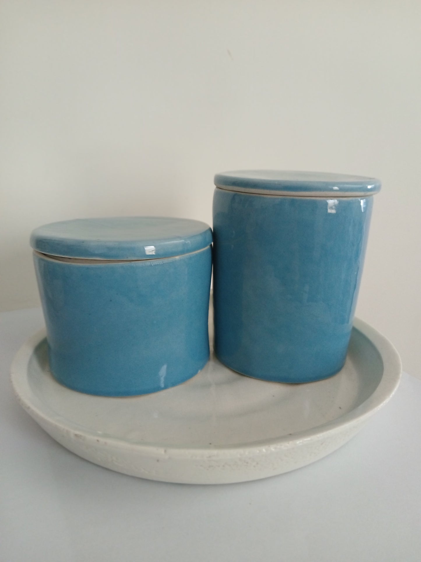 Light Blue Container with Lid