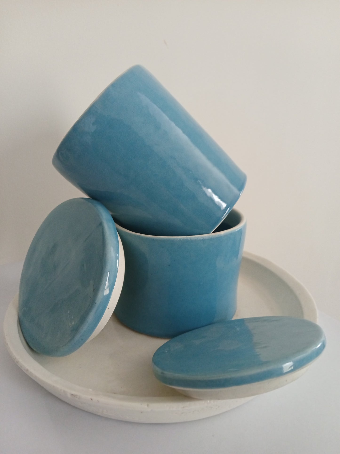 Light Blue Container with Lid