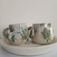 Leafy Mug with Round Handles