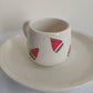 Watermelon Mugs with Round Handles