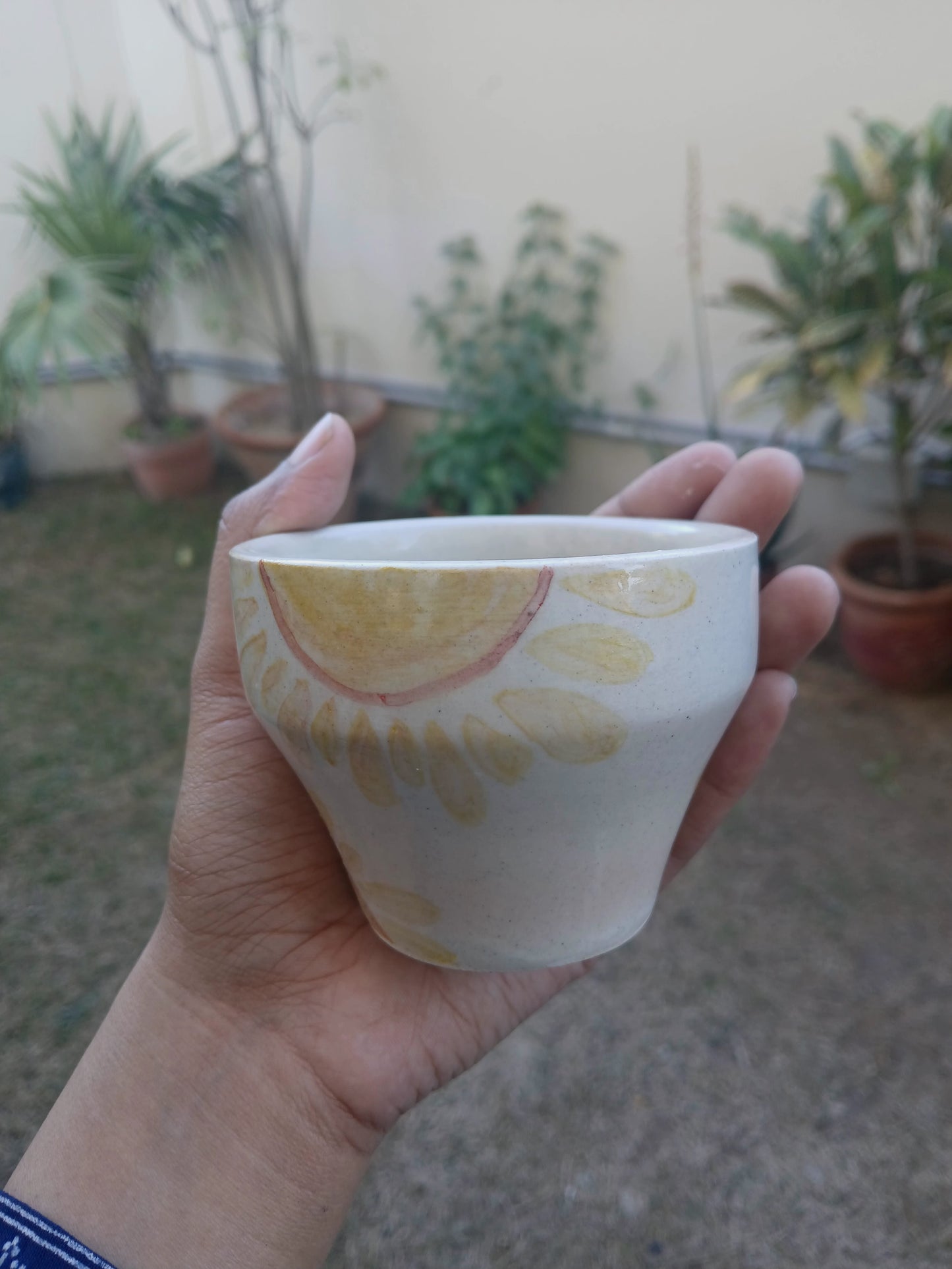 Hand-Painted Sunshine Pot