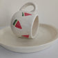 Watermelon Mugs with Round Handles