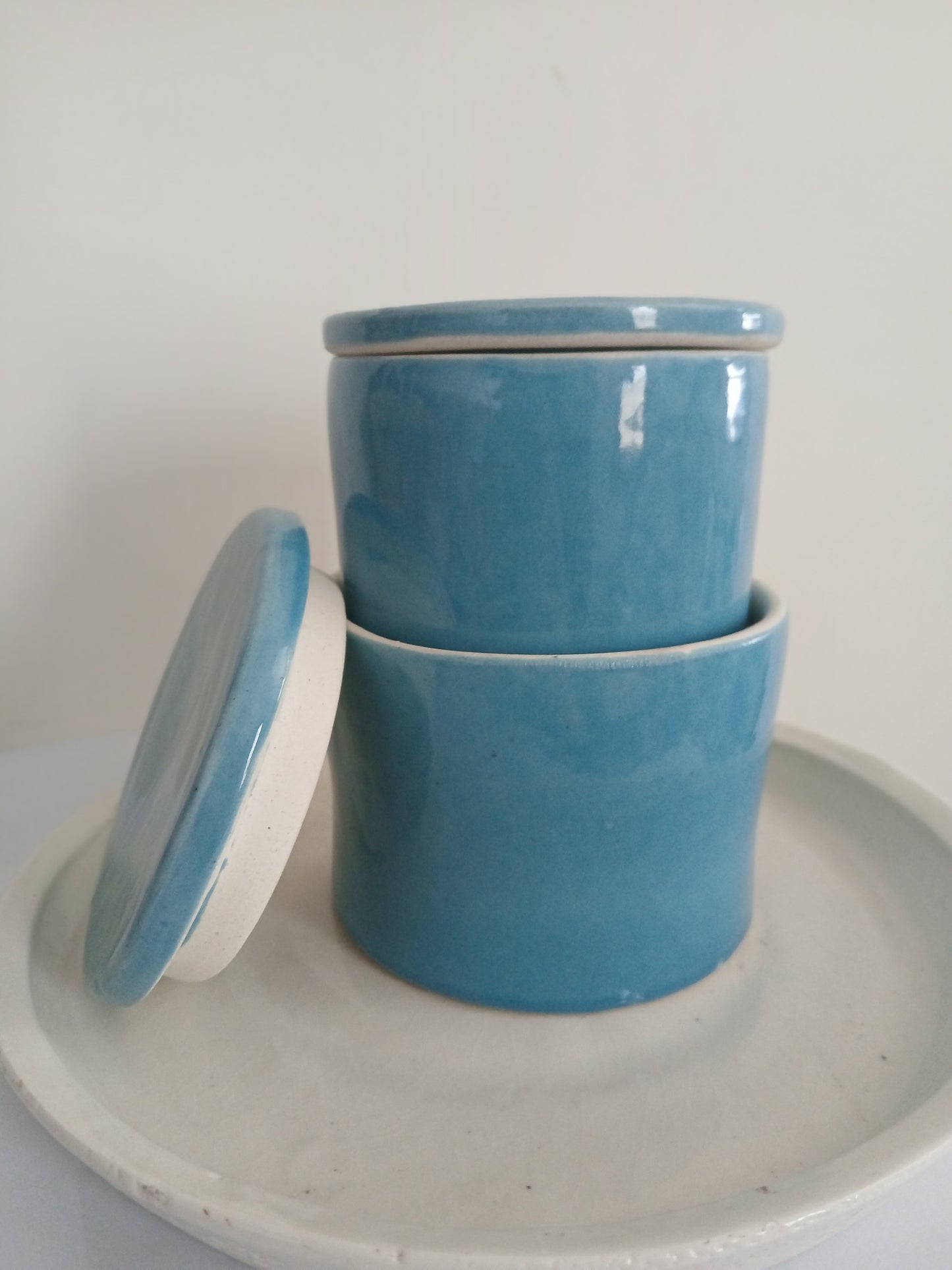 Light Blue Container with Lid