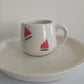 Watermelon Mugs with Round Handles
