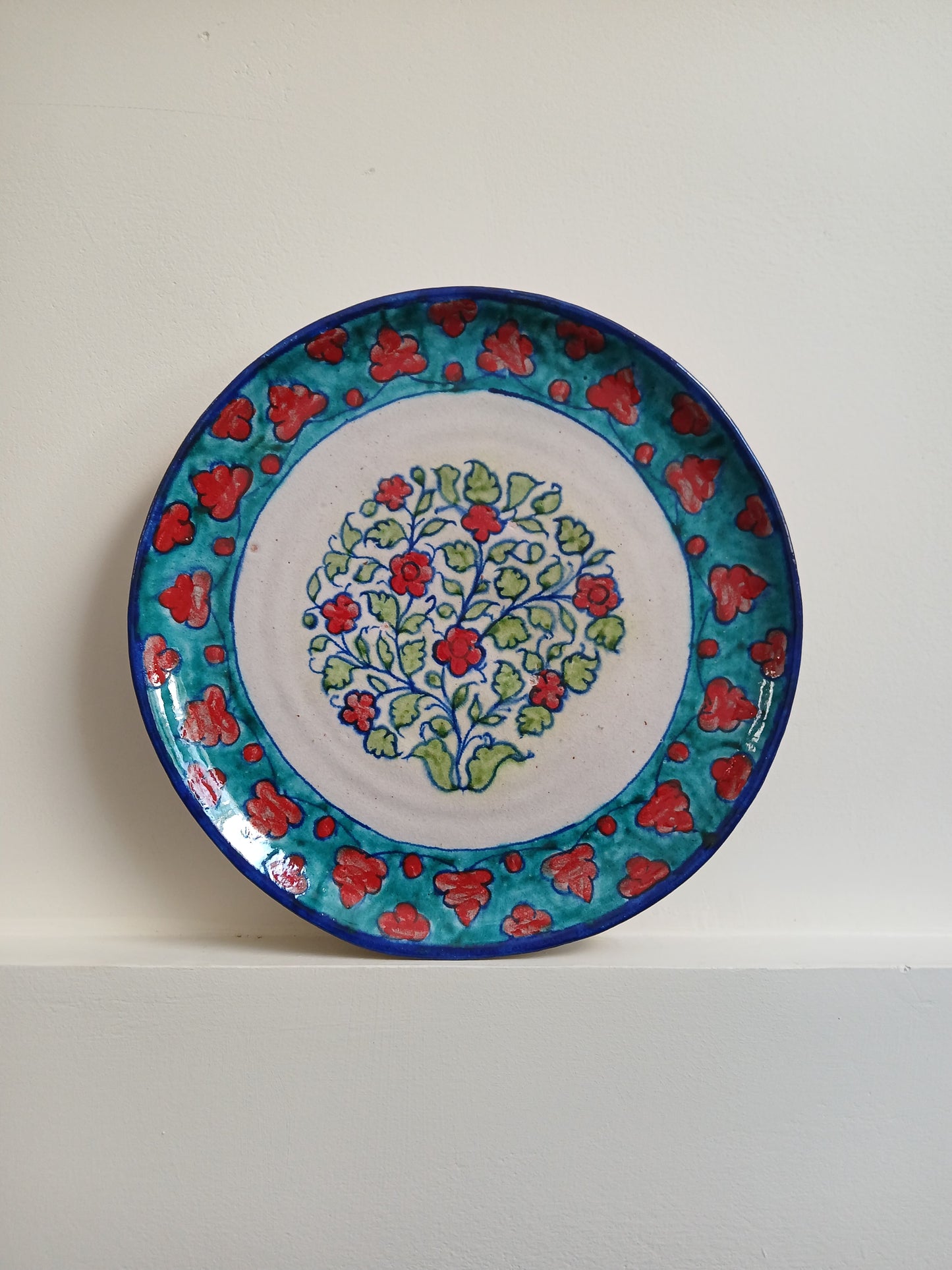 Red & Turquoise Wall Plate